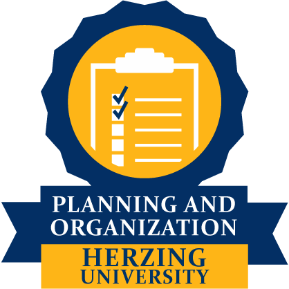 Planning & Organization Badge - Herzing University